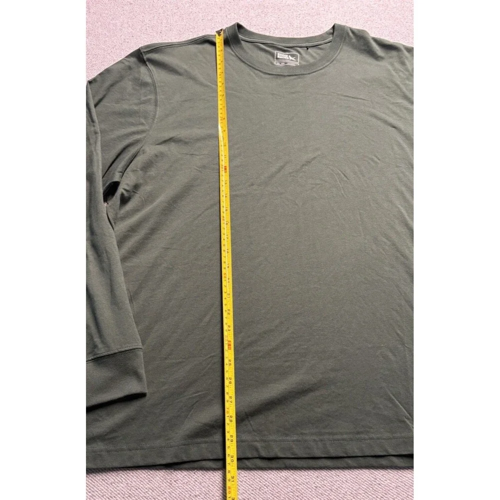 Eddie Bauer Mens XXL Olive Green Long Sleeve Crewneck T-Shirt Cotton Blend